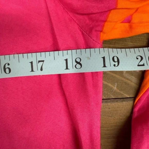 Escapada Susan 3/4 Sleeve Nantucket Pink Orange Rayon Top Size Medium - Picture 8 of 9